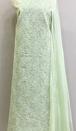Load image into Gallery viewer, Women's Lakhnavi Handcrafted Cotton Chikankari Suit Material - HONC0208180