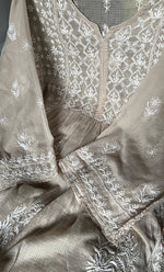 Load image into Gallery viewer, Women's Lakhnavi Handcrafted Kota Cotton Semi -Stitched Kurta And Dupatta Set- HONC0304839