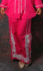 Load image into Gallery viewer, khayal Women's Lakhnavi Handcrafted Cotton Chikankari Kurti And Plazzo Set - HONC0323907