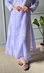 Load image into Gallery viewer, Women's Lakhnavi Handcrafted Kota Cotton Chikankari Kurti - HONC0305754