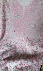 将图像加载到图库查看器中, Women's Lakhnavi Handcrafted Mul Chanderi Unstitched Kurta And Dupatta Set - HONC0278937