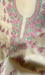 Load image into Gallery viewer, Women's Lakhnavi Handcrafted Unstitched Cotton Chikankari Suit Material - HONC0321788