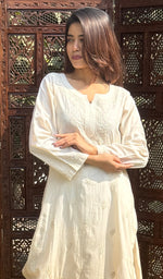 Load image into Gallery viewer, Mehreen Women's Lucknowi Handcrafted Cotton Chikankari Kurti - HONC0162976