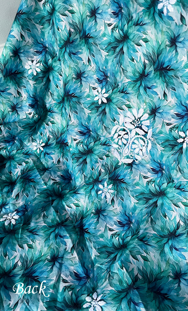 Women's Lakhnavi Handcrafted Cotton Chikankari Unstitched Kurti Fabric - HONC0315332