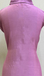 将图像加载到图库查看器中, Fiza Women's Lakhnavi Handcrafted Chanderi Silk Semi- Stiched Chikankari Top - HONC0227622