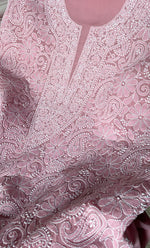 Load image into Gallery viewer, Women's Lakhnavi Handcrafted Unstitched Cotton Chikankari Suit Material - HONC0320315