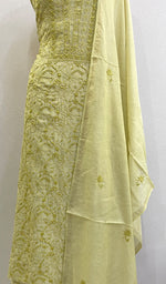 将图像加载到图库查看器中, Women's Lakhnavi Handcrafted Mul Chanderi Kurta And Dupatta Set - HONC0195328