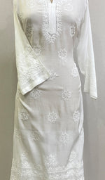 将图像加载到图库查看器中, Inaya Women's Lucknowi Handcrafted Muslin Chikankari Kurti - HONC0180932