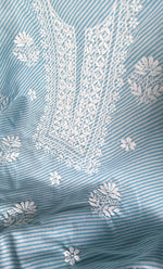 Load image into Gallery viewer, Shumaira Women's Lakhnavi Handcrafted Cotton Chikankari Unstitched Kurti Fabric - HONC0326387
