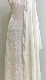 Load image into Gallery viewer, Women's Lakhnavi Handcrafted Mul Chanderi Kurta And Dupatta Set - HONC0170082