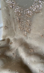 Load image into Gallery viewer, Marifa Women's Lakhnavi Handcrafted Pure Organza Chikankari Unstitched Kurta And Dupatta Set- HONC0300635