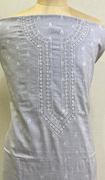 Load image into Gallery viewer, Lucknowi Handcrafted Cotton Chikankari Unstitched Men's Kurta Fabric - HONC0228256