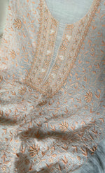 Load image into Gallery viewer, Women's Lakhnavi Handcrafted Maheshwari Mul Chanderi Kurta And Dupatta Set - HONC0312964