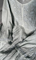 Load image into Gallery viewer, Women's Lakhnavi Handcrafted Mul Chanderi Semi-stitched Kurta And Dupatta Set- HONC0204460