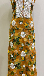 Load image into Gallery viewer, Women's Lakhnavi Handcrafted Cotton Chikankari Unstitched Kurti Fabric - HONC0180639