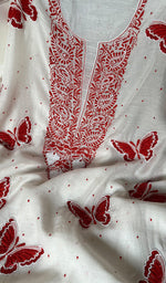 Load image into Gallery viewer, Titlee Women's Lakhnavi Handcrafted Mul Chanderi Kurta And Dupatta Set - HONC0282819