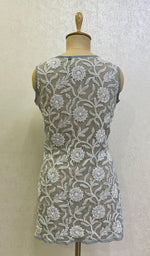 Load image into Gallery viewer, Women's Lucknowi Handcrafted Faux-Georgette Chikankari Top - HONC0140445