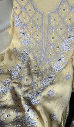 Load image into Gallery viewer, Firdauz Women's Lakhnavi Handcrafted Mul Chanderi Kurta And Dupatta Set - HONC0295594