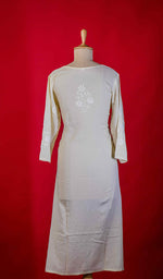 Load image into Gallery viewer, Reet Women's Lucknowi Handcrafted Modal Cotton Chikankari Kurti - HONC0213688