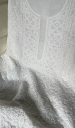 将图像加载到图库查看器中, Rumaiza Women's Lakhnavi Handcrafted Unstitched Cotton Chikankari Suit Material - HONC0294091