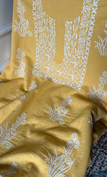 将图像加载到图库查看器中, Meeras Women's Lakhnavi Handcrafted Unstitched Cotton Chikankari Suit Material - HONC0335715