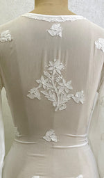 将图像加载到图库查看器中, Women's Lakhnavi Handcrafted Viscose Georgette Chikankari Kurti- HONC149207