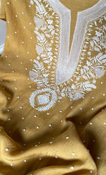 Load image into Gallery viewer, Navedaa Women's Lakhnavi Handcrafted Mul Chanderi UnStitched Kurta And Dupatta Set - HONC0318600