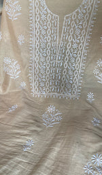 Load image into Gallery viewer, Women's Lakhnavi Handcrafted Mul Chanderi Unstitched Chikankari Full Suit - HONC0367572