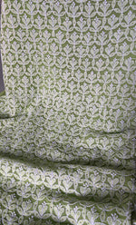 Load image into Gallery viewer, Women's Lakhnavi Handcrafted Unstitched Faux-Georgette Chikankari Suit Material - HONC0277954