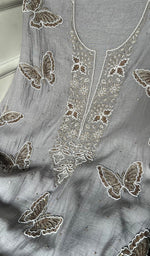 Load image into Gallery viewer, Women's Lakhnavi Handcrafted Mul Chanderi Kurta And Dupatta Set - HONC0295624