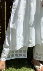 Load image into Gallery viewer, Women's Lucknowi Handcrafted Cotton Chikankari Palazzo - HONC0281479