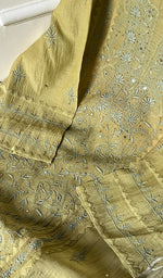 Load image into Gallery viewer, Women's Lakhnavi Handcrafted Mul Chanderi Semi - Stitched Kurta And Dupatta Set - HONC0269047
