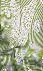 Load image into Gallery viewer, Shumaira Women's Lakhnavi Handcrafted Cotton Chikankari Unstitched Kurti Fabric - HONC0326386