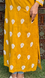 将图像加载到图库查看器中, Amal Women's Lakhnavi Handcrafted Cotton Chikankari Kurti - HONC0234268