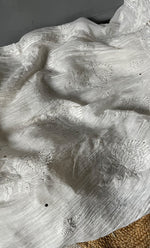 Load image into Gallery viewer, Women's Lakhnavi Handcrafted Mul Chanderi Semi - Stitched Angrakha And Dupatta Set- HONC0276228