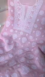 Load image into Gallery viewer, Women's Lakhnavi Handcrafted Cotton Chikankari Suit Material - HONC02744500