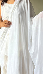 Load image into Gallery viewer, Women's Lucknowi Handcrafted Cotton Chikankari Dupatta - HONC0160497