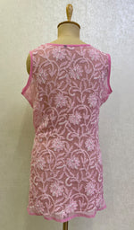 Load image into Gallery viewer, Women's Lucknowi Handcrafted Faux-Georgette Chikankari Top- H0NC0140389