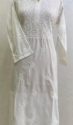 Load image into Gallery viewer, Gulnaaz Women's Lucknowi Handcrafted Mul Cotton Chikankari Kurti - HONC0161282