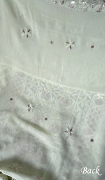 将图像加载到图库查看器中, Women's Lakhnavi Handcrafted Viscose Georgette Chikankari Full Suit Material - HONC0266304