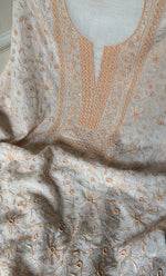 Load image into Gallery viewer, Women's Lakhnavi Handcrafted Maheshwari Mul Chanderi UnStitched Kurta And Dupatta Set - HONC0288350