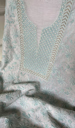 将图像加载到图库查看器中, Women's Lakhnavi Handcrafted Mul Chanderi Kurta And Dupatta Set - HONC0278062