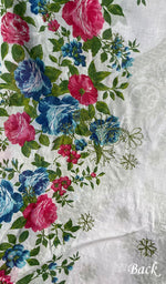 将图像加载到图库查看器中, Women's Lakhnavi Handcrafted Cotton Chikankari Unstitched Kurti Fabric - HONC0284341