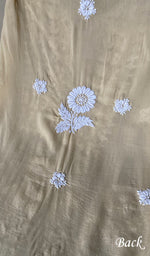 将图像加载到图库查看器中, Simran Women's Lakhnavi Handcrafted Modal Cotton Chikankari Unstitched Kurti Fabric - HONC0261064