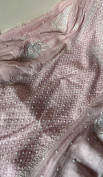 Load image into Gallery viewer, Sumbul Women's Lakhnavi Handcrafted Mul Chanderi Semi - Stitched Kurta And Dupatta Set - HONC00004