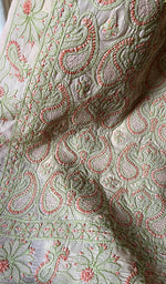 Load image into Gallery viewer, Falisha Women's Lakhnavi Handcrafted Cotton Chikankari Saree - HONC0255943