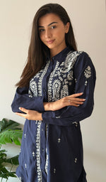 将图像加载到图库查看器中, Devanshi Women's Lakhnavi Handcrafted Cotton Chikankari Kurta And Palazzo Set - HONC0358508