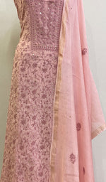 将图像加载到图库查看器中, Women's Lakhnavi Handcrafted Mul Chanderi Kurta And Dupatta Set- HONC0136943