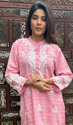 Load image into Gallery viewer, Amanat Women's Lucknowi Handcrafted Cotton Chikankari Kurti - HONC0274390
