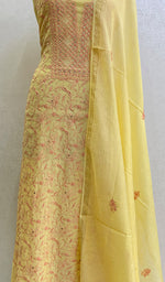 Load image into Gallery viewer, Women's Lakhnavi Handcrafted Mul Chanderi Kurta And Dupatta Set - HONC0141093